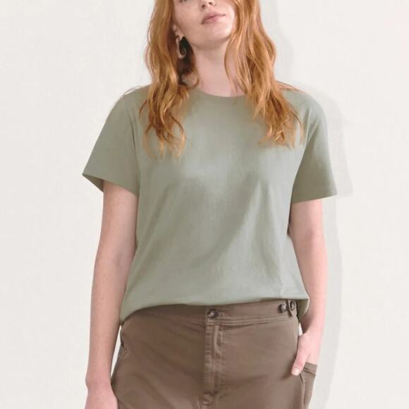 Everlane Tops - NWT Everlane Top 100% Cotton Box Cut Short Sleeve Tee Sage Green Womens Size XXS